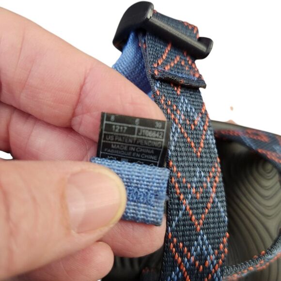 Chaco Zstrap Blue Multicolored Womens ‎ Hiking Walking Sandals Sz 8 - Picture 9 of 12